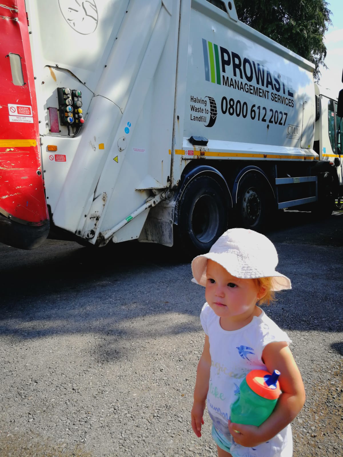 Etta Checking The Trucks