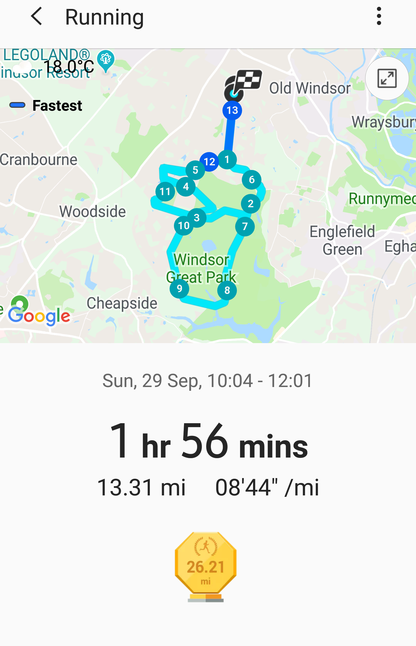 OG Windsor Half Route